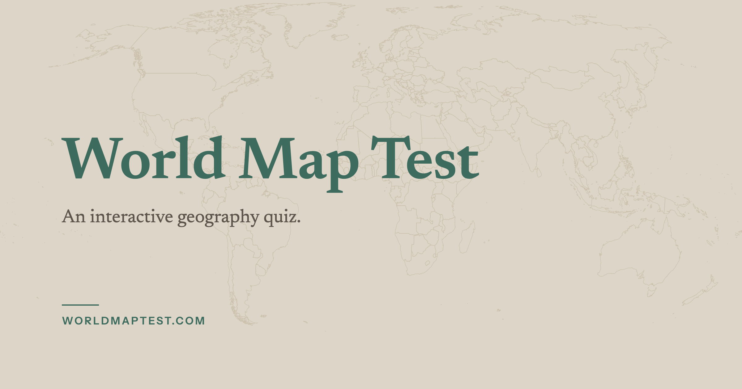 World Map Test — Interactive Country Geography Quiz